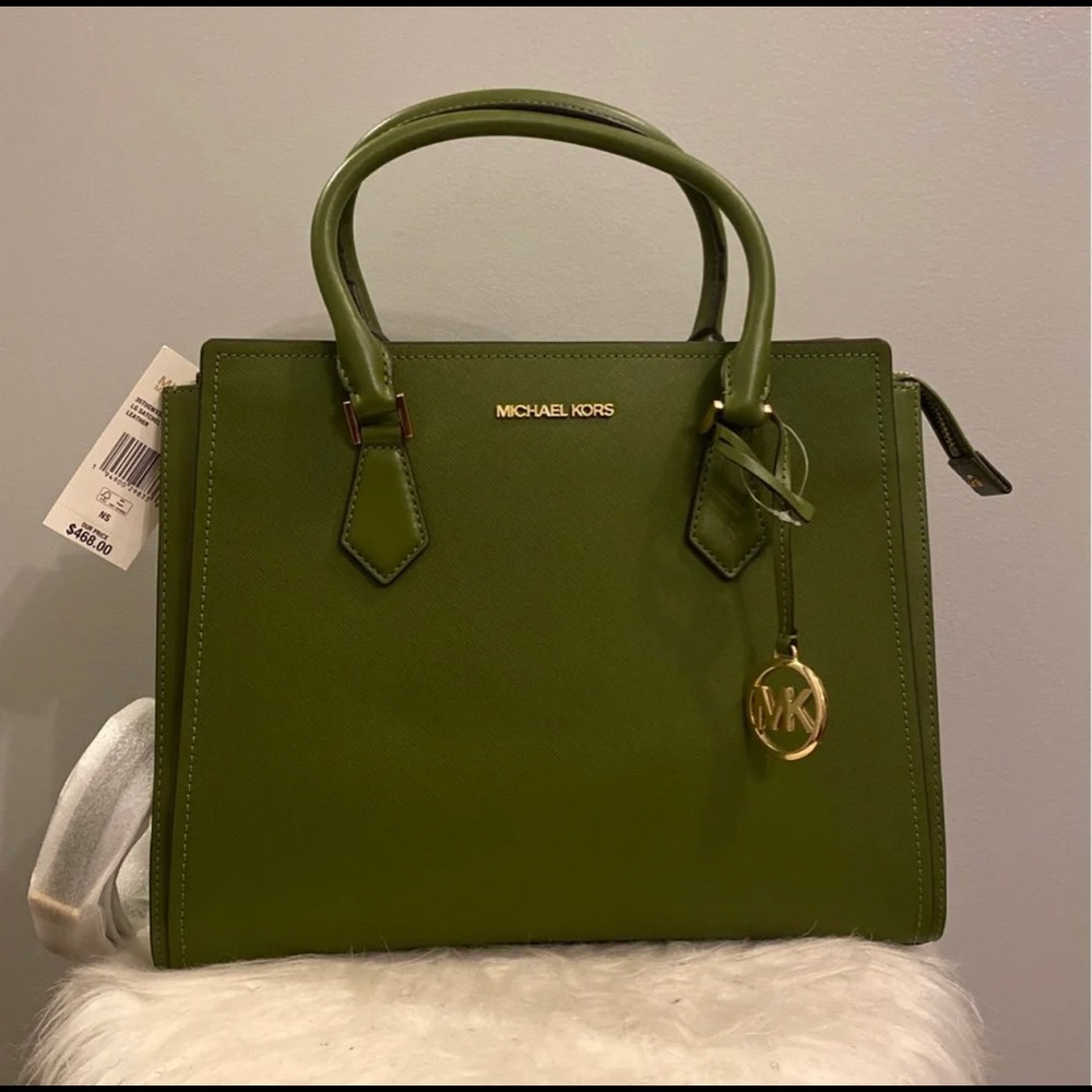 Michael Kors Evergreen Hope Leather Satchel